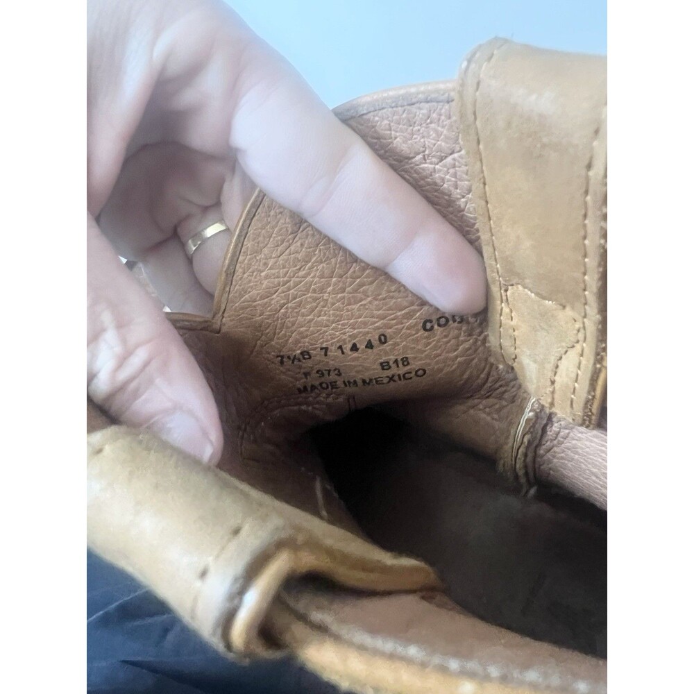 Frye Western Distressed Leather Billy Short Cow Girl Boots/Booties Cognac 7.5 - Picture 8 of 11